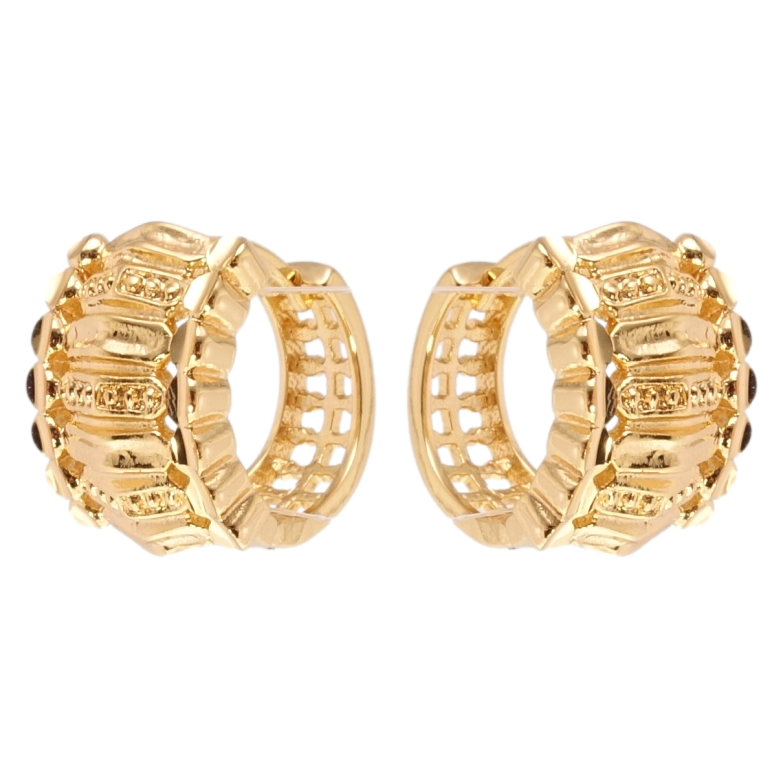 Сережки Xuping Позолота 18K колечка Декоративний орнамент фото №1
