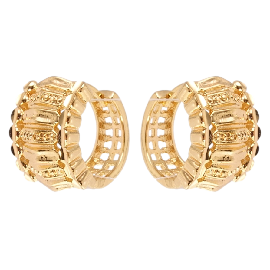 Сережки Xuping Позолота 18K колечка Декоративний орнамент фото №1