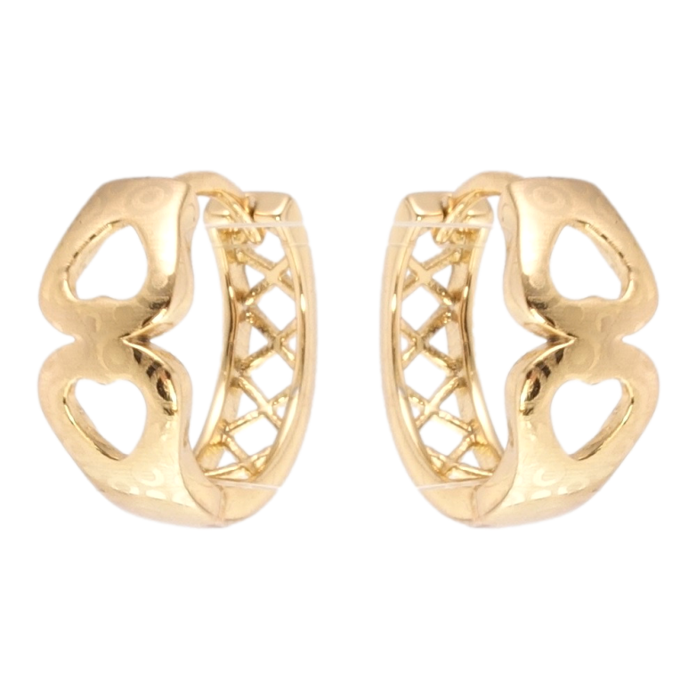 Сережки Xuping Позолота 18K колечка Декоративні з візерунком напиленням фото №1