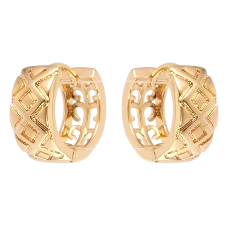 Сережки Xuping Позолота 18K колечка Декоративний ромбовий орнамент фото №18 Сережки Xuping Позолота 18K колечка Декоративний ромбовий орнамент фото №18