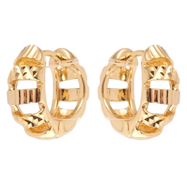 Серьги Xuping Позолота 18K колечки Декоративный орнамент фото №1