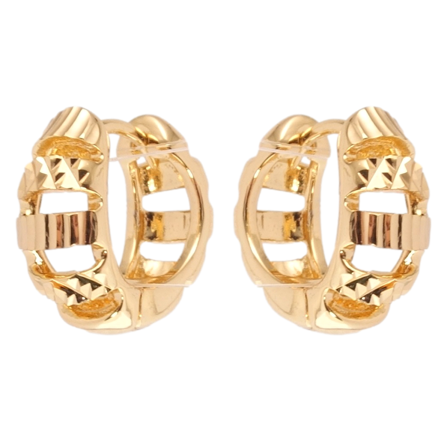 Серьги Xuping Позолота 18K колечки Декоративный орнамент фото №1