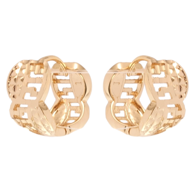 Сережки Xuping Позолота 18K колечка Декоративний різьблений орнамент фото №22 Сережки Xuping Позолота 18K колечка Декоративний різьблений орнамент фото №22