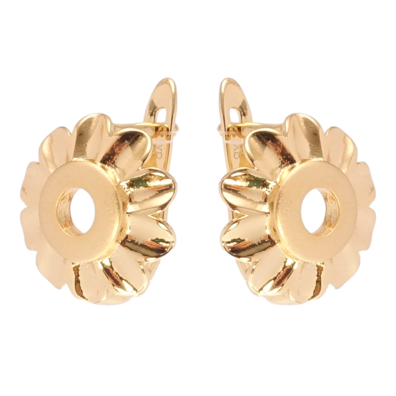 Сережки Xuping Позолота 18K англійський замок Квіточки з напиленням фото №1 Сережки Xuping Позолота 18K англійський замок Квіточки з напиленням фото №1