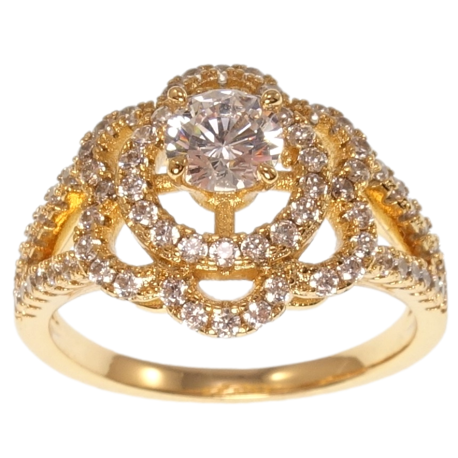 Каблучка Xuping Позолота 18K Квітка фото №1