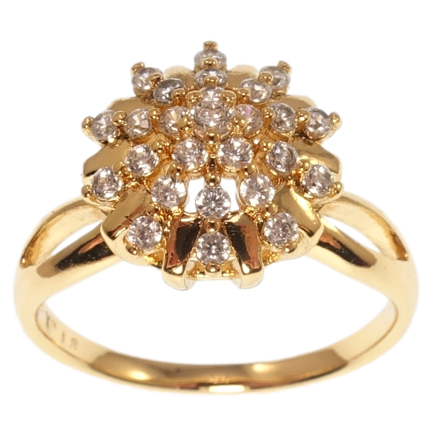 Кольцо Xuping Позолота 18K Искристость фото №1