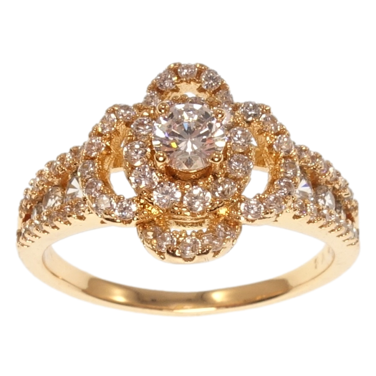 Каблучка Xuping Позолота 18K Квітка фото №18