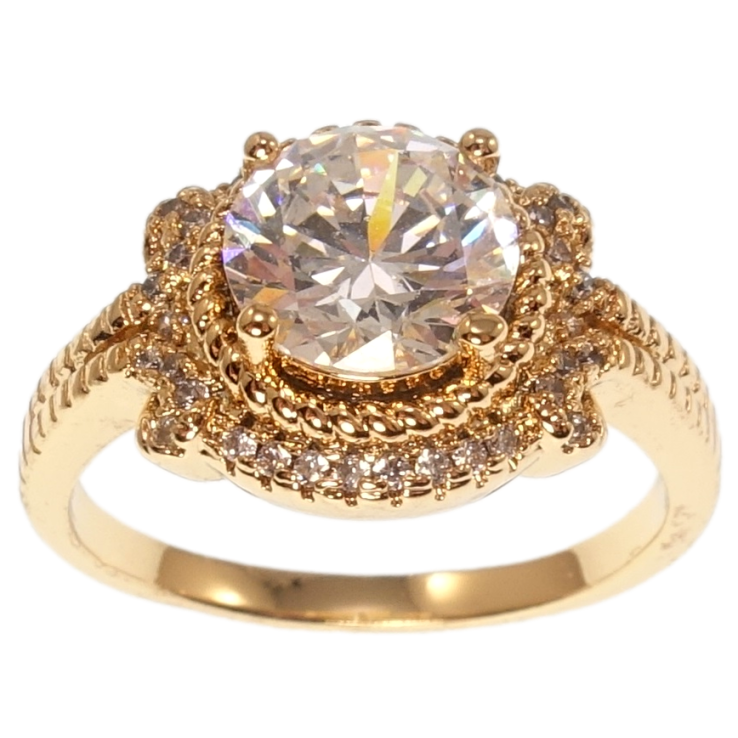 Каблучка Xuping Позолота 18K Фіаніт у декоративній оправі фото №14 Каблучка Xuping Позолота 18K Фіаніт у декоративній оправі фото №14