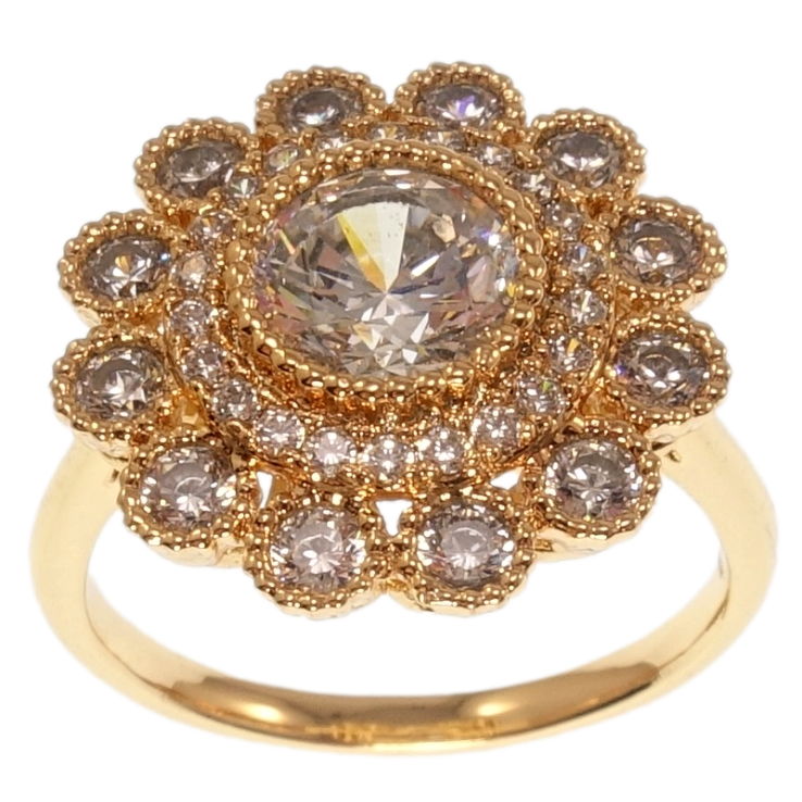 Каблучка Xuping Позолота 18K Квітка фото №24