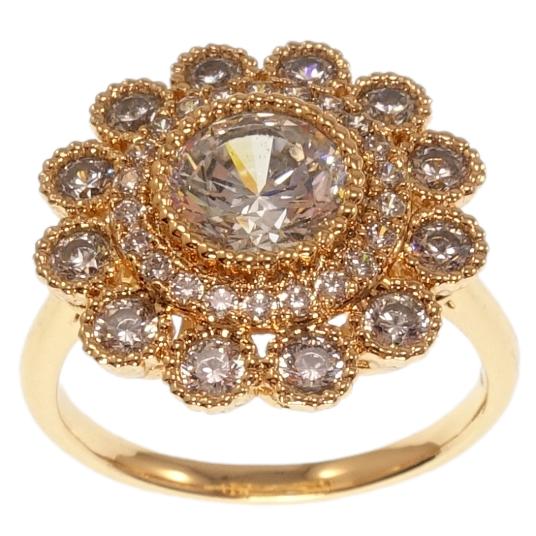 Кольцо Xuping Позолота 18K Цветок фото №1 Кольцо Xuping Позолота 18K Цветок фото №1