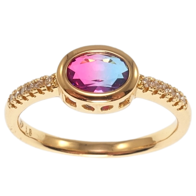 Кольцо Xuping Позолота 18K Малиново-синий кристалл фото №21 Кольцо Xuping Позолота 18K Малиново-синий кристалл фото №21