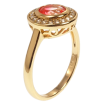 Кольцо Xuping Позолота 18K Розовый кристалл в обрамлении циркония фото №2
