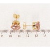 Серьги Xuping Позолота 18K пусеты Розовый кристалл в 6-ти крапановой оправе ø 10мм фото №2