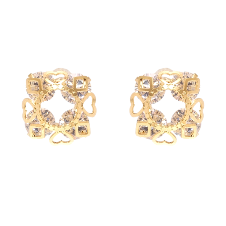 Серьги Xuping Позолота 18K пусеты Кристаллы с накладкой фото №16