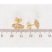 Серьги Xuping Позолота 18K пусеты Фигурные с цирконием фото №2