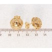 Серьги Xuping Позолота 18K пусеты Полусферы с резным узором ø 14мм фото №2