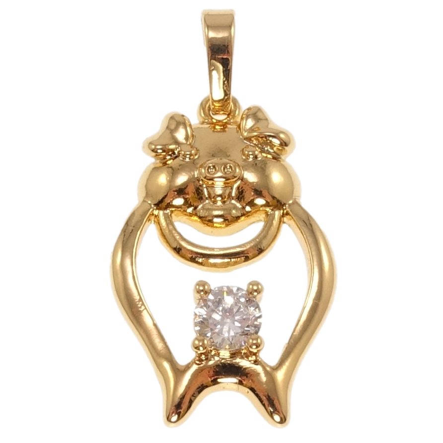 Кулон Xuping Позолота 18K Знак Східного Гороскопу Свиня для ланцюжка до 6мм фото №1