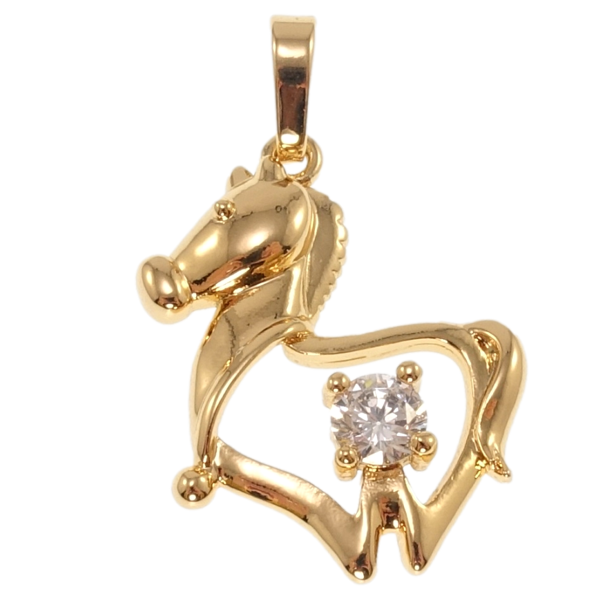 Кулон Xuping Позолота 18K Знак Східного Гороскопу Кінь для ланцюжка до 6мм фото №1