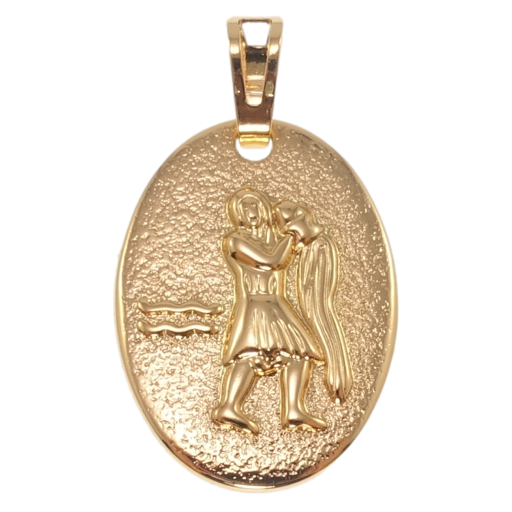 Кулон Xuping Позолота 18K Знак Зодіаку Водолій для ланцюжка до 6мм фото №6 Кулон Xuping Позолота 18K Знак Зодіаку Водолій для ланцюжка до 6мм фото №6