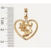 Кулон Xuping Позолота 18K Серце Знак Східного Зодіаку Мавпа для ланцюжка до 6мм фото №2
