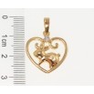 Кулон Xuping Позолота 18K Серце Знак Східного Зодіаку Кролик для ланцюжка до 6мм фото №2