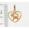 Кулон Xuping Позолота 18K Серце Знак Східного Зодіаку Коза для ланцюжка до 6мм фото №2