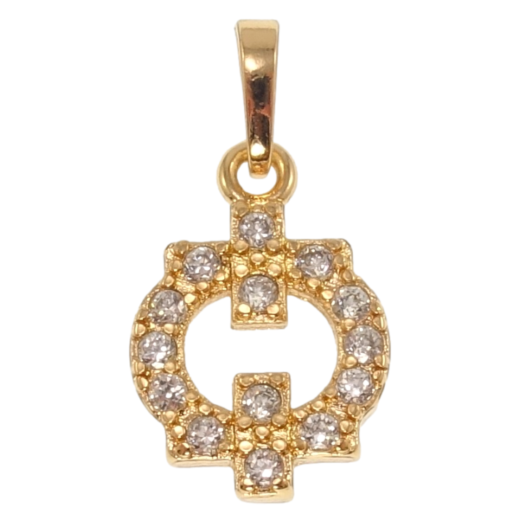 Кулон Xuping Позолота 18K Декоративне колечко з інкрустацією цирконієм для ланцюжка до 5мм фото №19