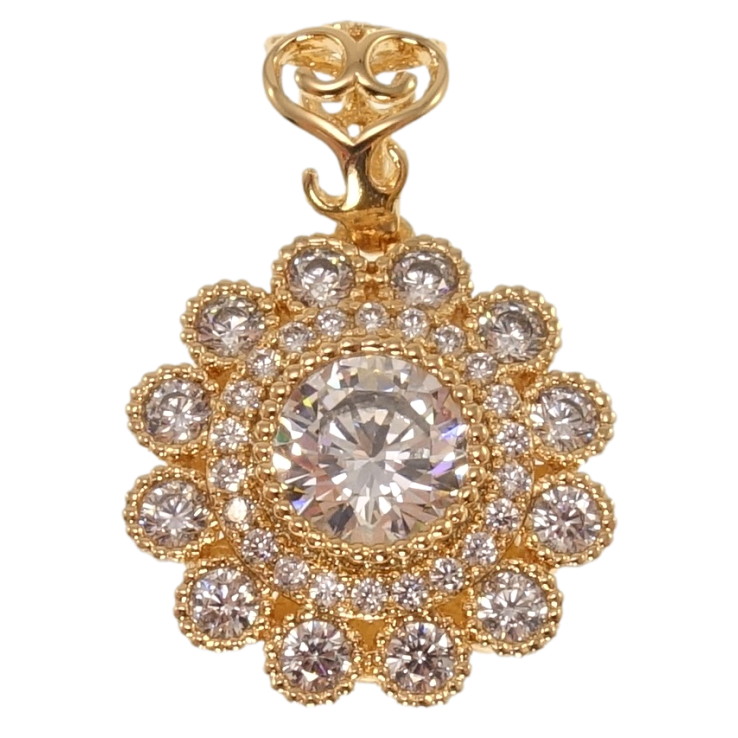 Кулон Xuping Позолота 18K Кристальна квітка для ланцюжка до 5мм фото №15