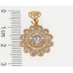Кулон Xuping Позолота 18K Кристальна квітка для ланцюжка до 5мм фото №2