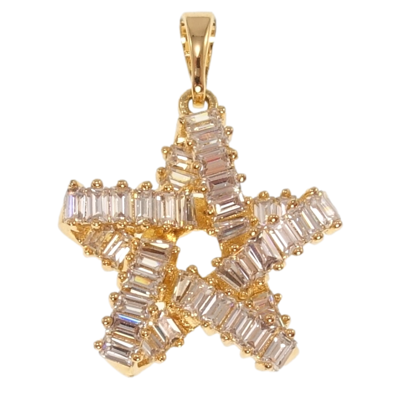 Кулон Xuping Позолота 18K Кристальна зірка для ланцюжка до 5мм фото №1