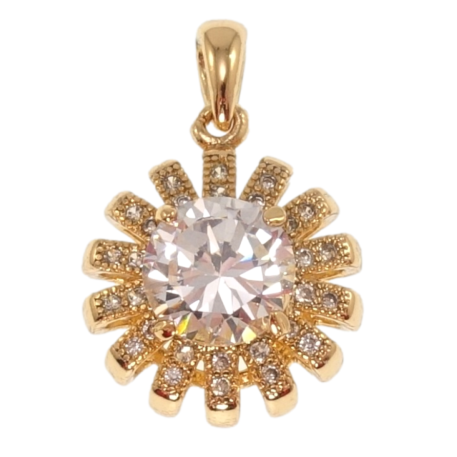 Кулон Xuping Позолота 18K Вставка фіаніт для ланцюжка до 2мм фото №1