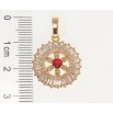 Кулон Xuping Позолота 18K Інкрустація цирконієм та червоним фіанітом для ланцюжка до 6мм фото №2