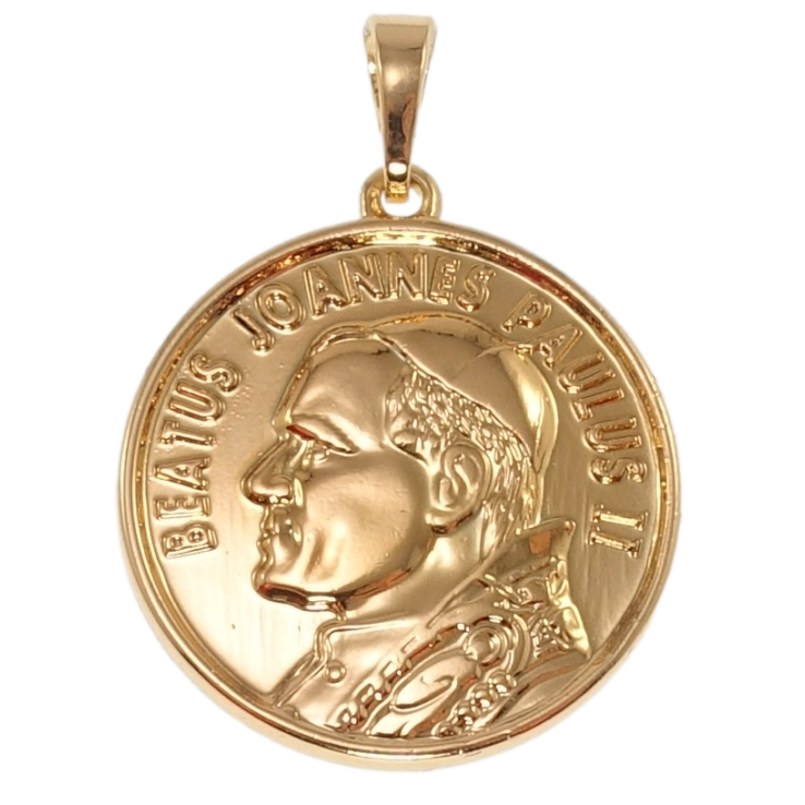 Кулон Xuping Позолота 18K Іоанн Павло II для ланцюжка до 5мм фото №12 Кулон Xuping Позолота 18K Іоанн Павло II для ланцюжка до 5мм фото №12