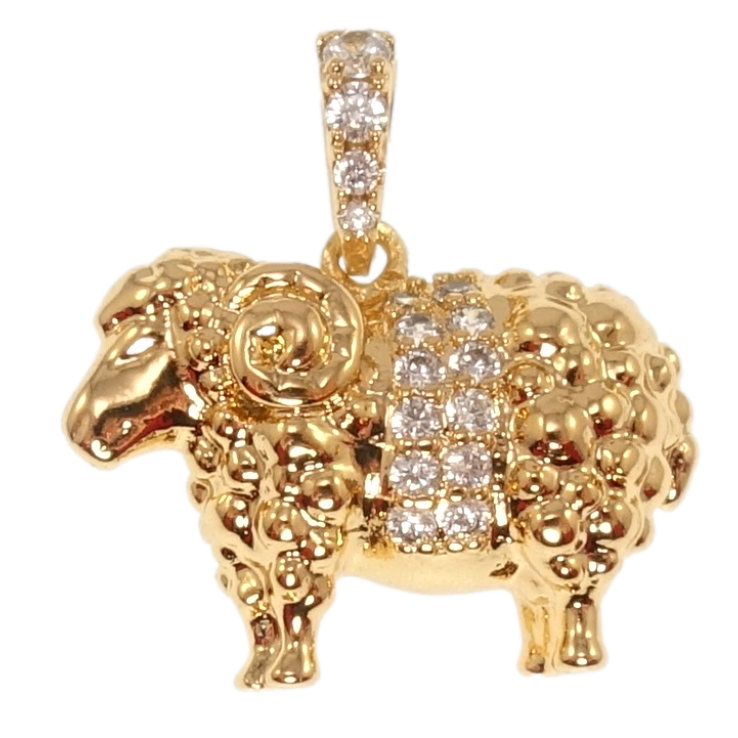 Кулон Xuping Позолота 18K Овен для ланцюжка до 4мм фото №2 Кулон Xuping Позолота 18K Овен для ланцюжка до 4мм фото №2