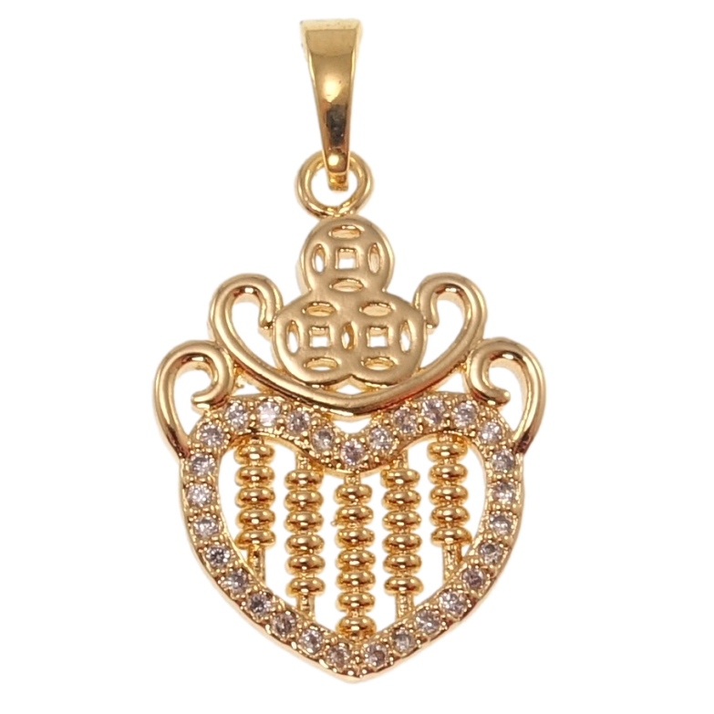 Кулон Xuping Позолота 18K Серце для ланцюжка до 5мм фото №4