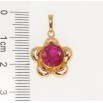 Кулон Xuping Позолота 18K Квіточка рожевий фіаніт для ланцюжка до 5мм фото №2