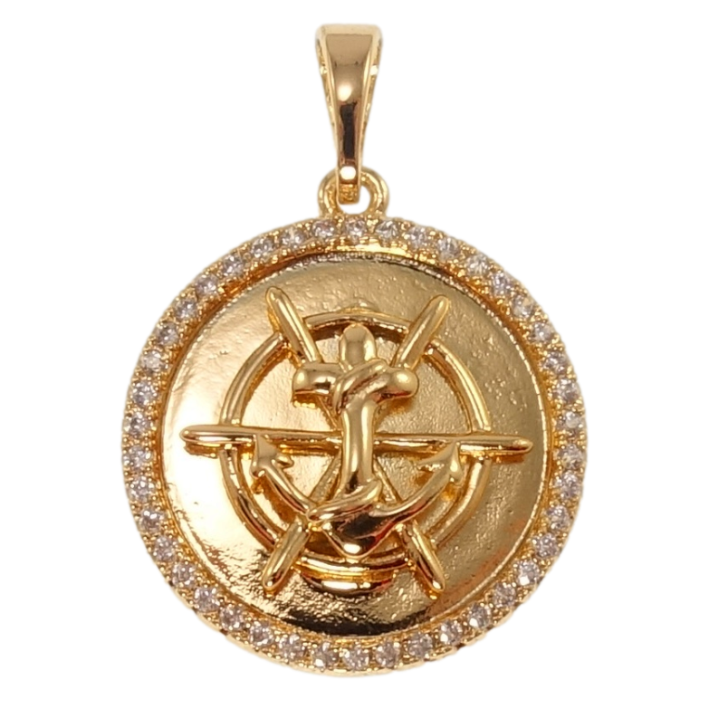 Кулон Xuping Позолота 18K Якорь для цепочки до 5мм фото №1