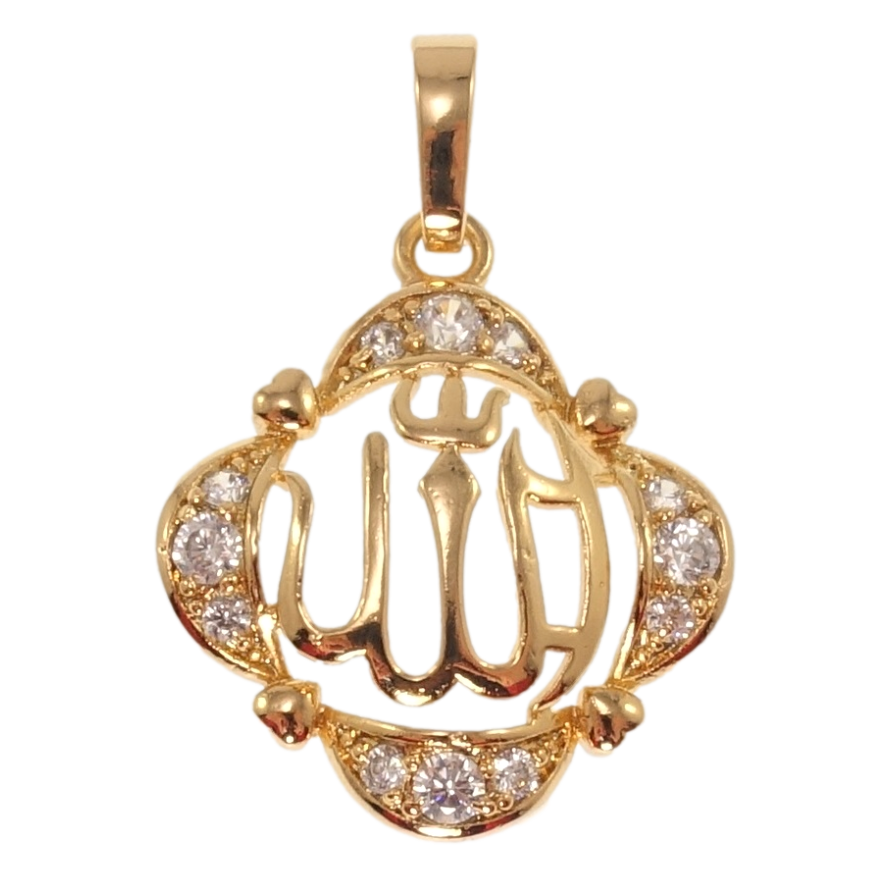 Кулон Xuping Позолота 18K Напис Аллах для ланцюжка до 6мм фото №1 Кулон Xuping Позолота 18K Напис Аллах для ланцюжка до 6мм фото №1