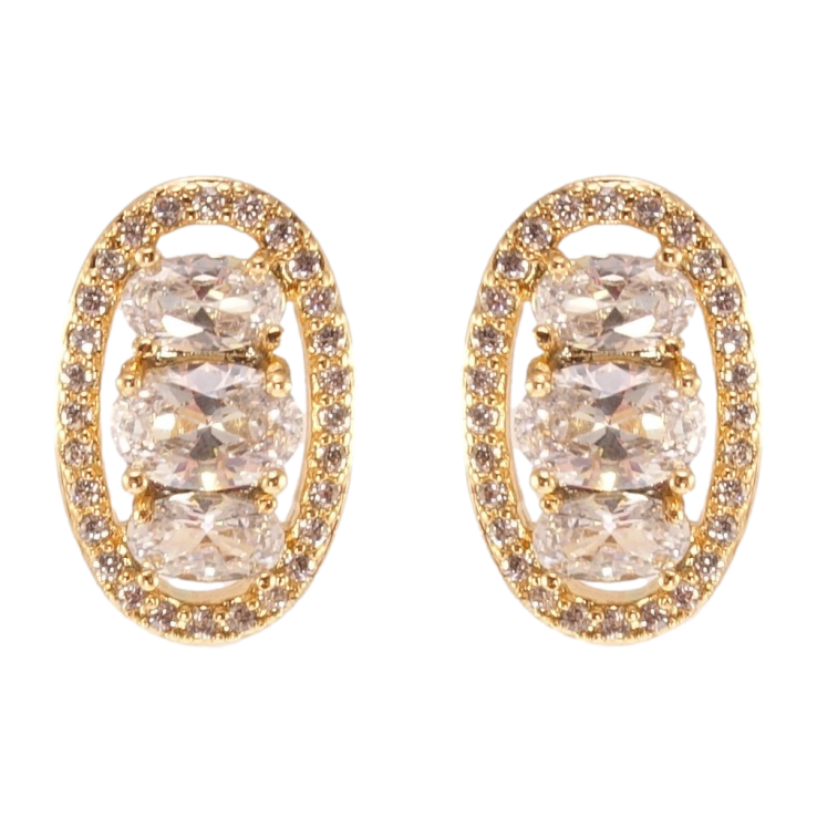 Серьги Xuping Позолота 18K пусеты Инкрустация цирконием фото №18