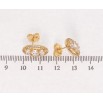 Серьги Xuping Позолота 18K пусеты Инкрустация цирконием фото №2