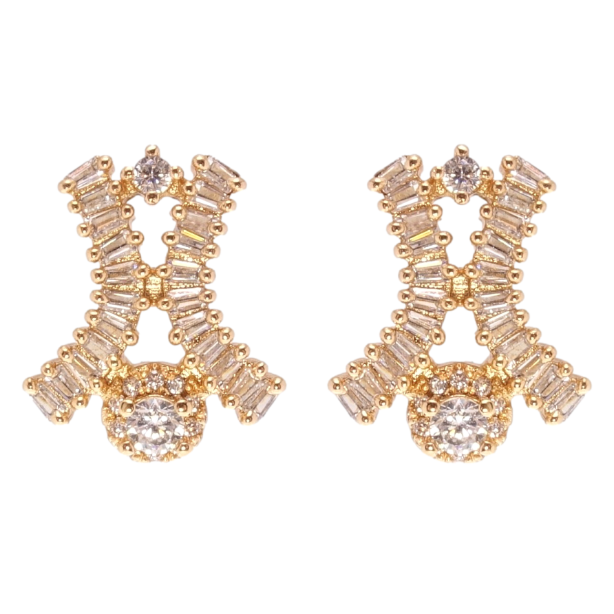 Сережки Xuping Позолота 18K пусети Інкрустація цирконієм фото №1