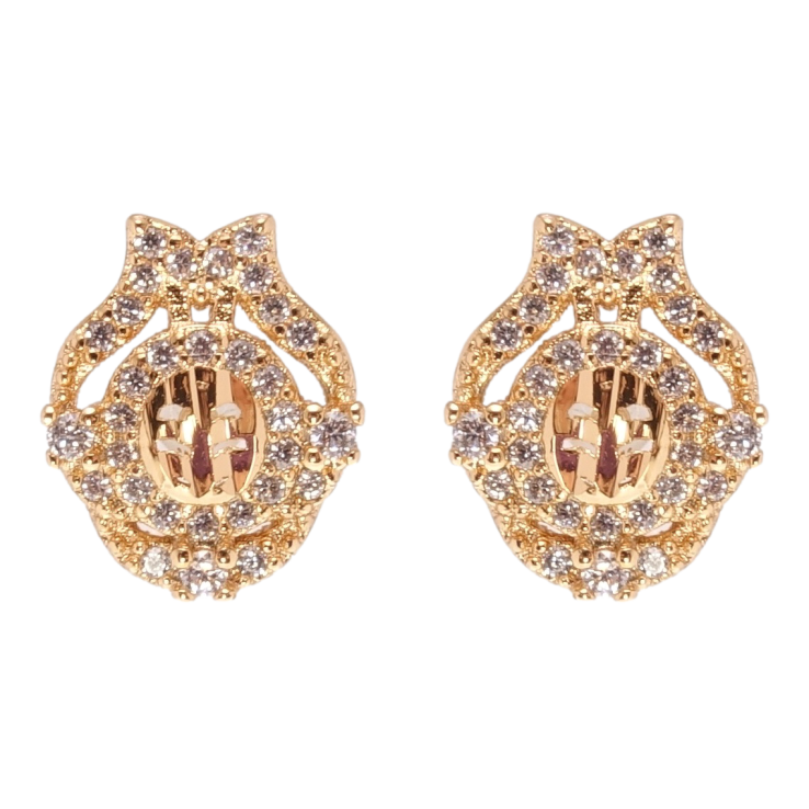 Серьги Xuping Позолота 18K пусеты Инкрустация цирконием фото №7