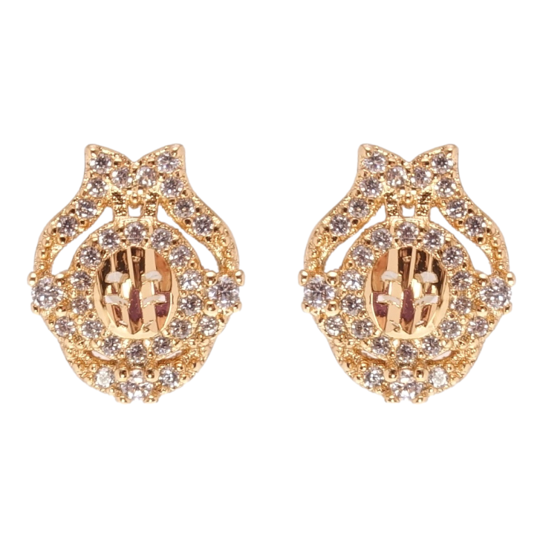 Серьги Xuping Позолота 18K пусеты Инкрустация цирконием фото №9