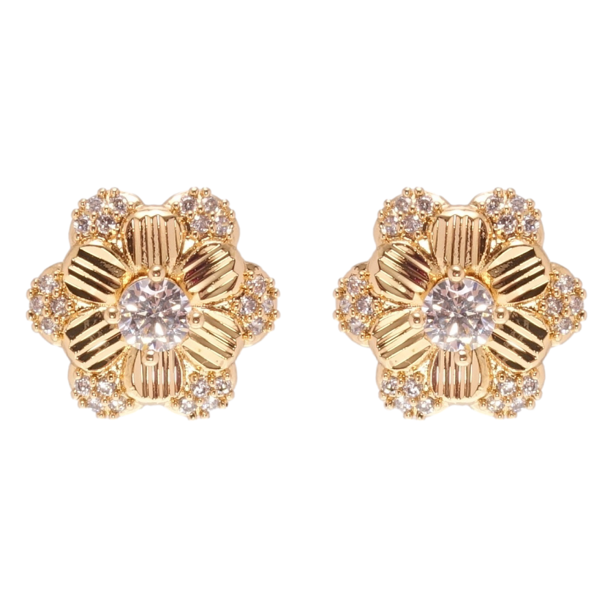 Сережки Xuping Позолота 18K пусети Квіточки фото №1