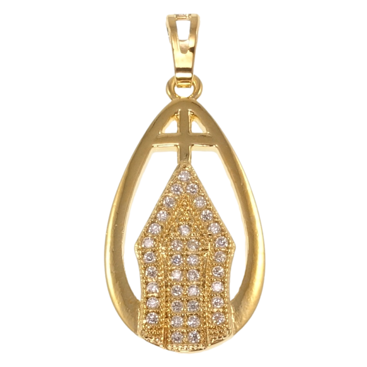 Кулон Xuping Позолота 18K Храм інкрустація цирконієм для ланцюжка до 5мм фото №15 Кулон Xuping Позолота 18K Храм інкрустація цирконієм для ланцюжка до 5мм фото №15