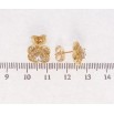 Сережки Xuping Позолота 18K пусети Квіточки з цирконієм фото №2