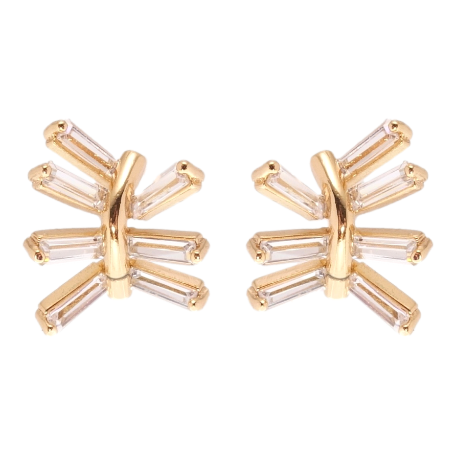 Серьги Xuping Позолота 18K пусеты Инкрустация цирконием фото №1