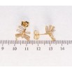 Серьги Xuping Позолота 18K пусеты Инкрустация цирконием фото №2