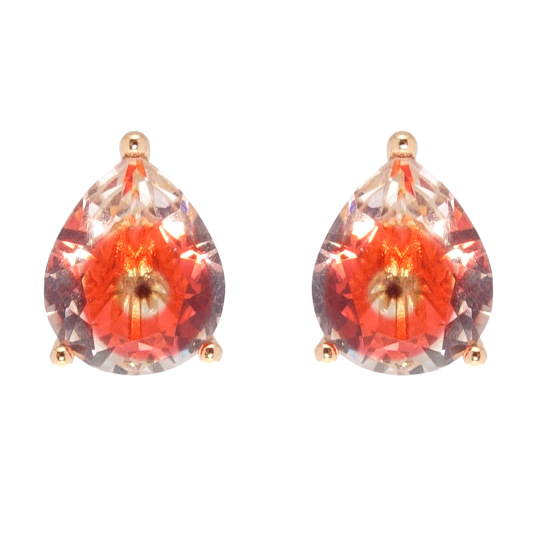 Серьги Xuping Позолота 18K пусеты Фианиты фото №3