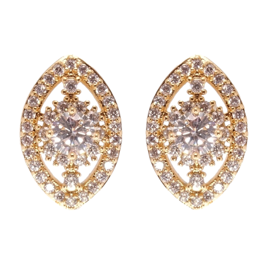 Сережки Xuping Позолота 18K пусети Інкрустація цирконієм фото №1